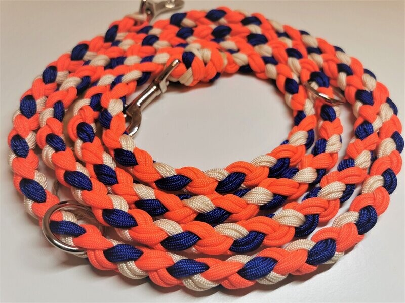 Leine Lukas Cream/Elektric Blue/Neon Orange