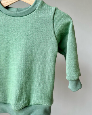 Woll-Sweater / Wollpullover (minze, leichter Strick)