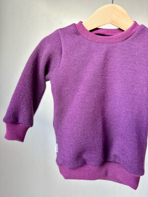 Woll-Sweater / Wollpullover (Violett) 74/80