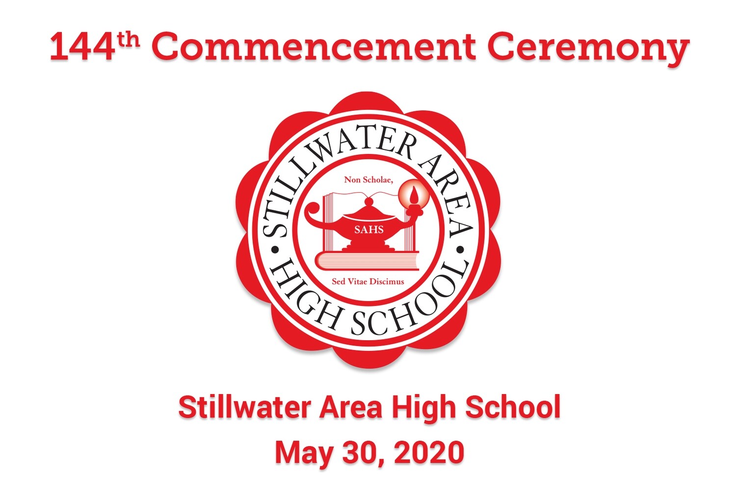 2020 SAHS Virtual Commencement : May 30, 2020 2020 SAHS Virtual Commencement : May 30, 2020