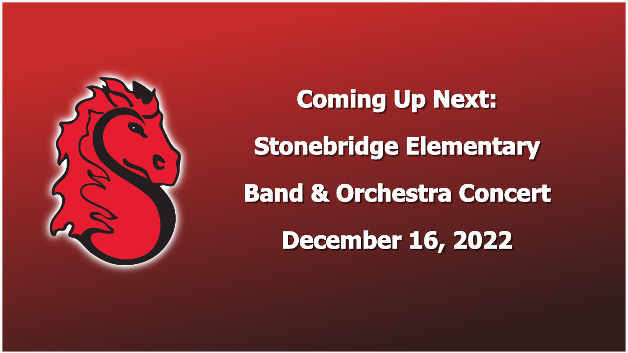 Stonebridge Elementary Band &amp; Orchestra Concert December 16, 2022 (DVD/BR)