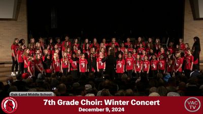 Oak-Land Middle School Winter Choir Concert December 9, 2024 (DVD/BR)