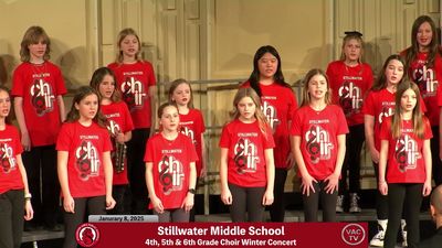 Stillwater Middle School Winter Choir Concert 6pm - January 8, 2025 (DVD/BR)
