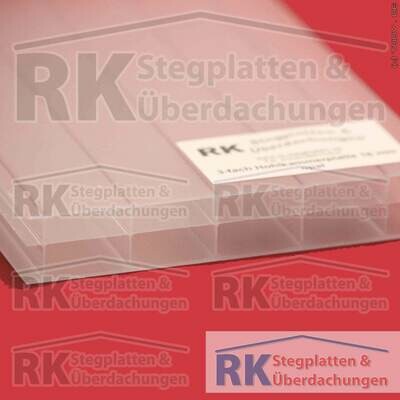 Polycarbonat 3-Fach Hohlkammerplatte 16 mm, opal, 20,95 Euro/m²