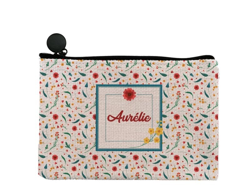 Fleur Bleue ! – Pochette personnalisée au prénom de votre choix Atomania