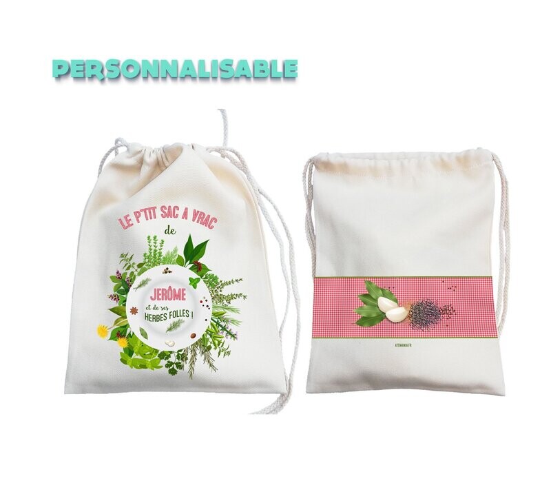 ? Sac Personnalisable « Herbes Folles » – Artisanat Français, Fermeture Pratique & Facile à Nettoyer ?