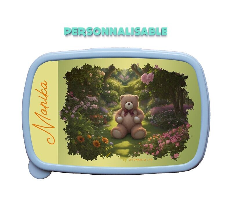 Boîte Hermétique Nounours Atomania : Personnalisée & Adorable pour le Goûter et les Secrets de Votre Enfant.