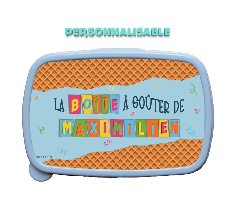 Boîte à Goûter Personnalisable Atomania : Pratique, Ludique et de Qualité. Expédition Rapide, Fabrication Artisanale Française