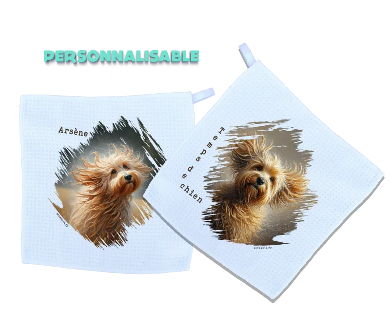 Lot de Serviettes Bichon : Soins personnalisés et fantaisistes pour votre ami à quatre pattes, Atomania