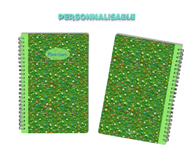 Dans l’herbe cahier Personnalisable Atomania, pour les amoureux de la nature, Dimensions pratiques, Fabrication artisanale française