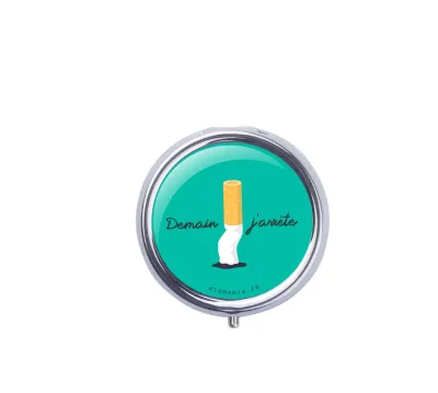 Cendrier de poche "Demain j'arrête !", accessoire écologique et pratique pour fumeurs, Atomania