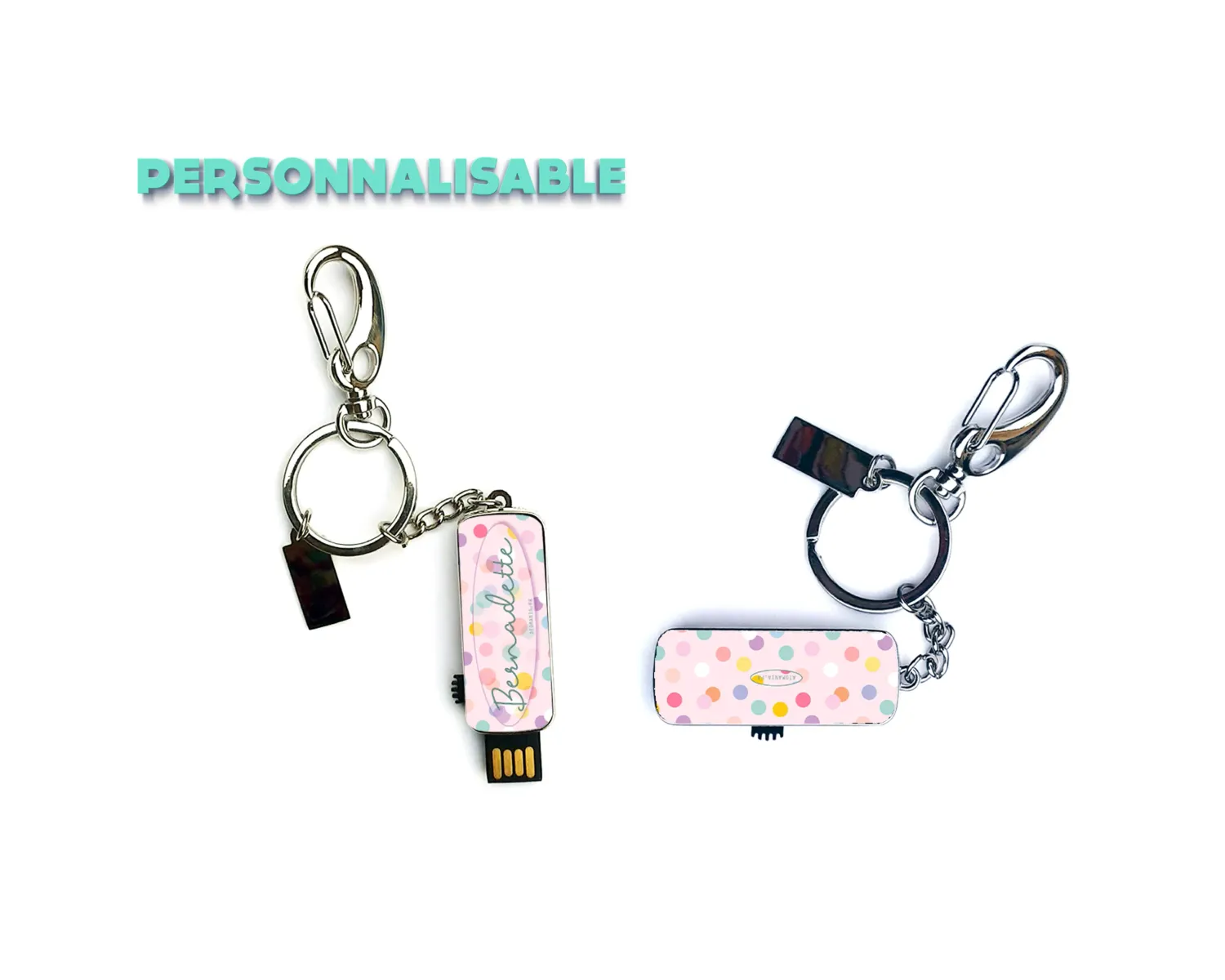 Clé USB Porte clé personnalisable en métal