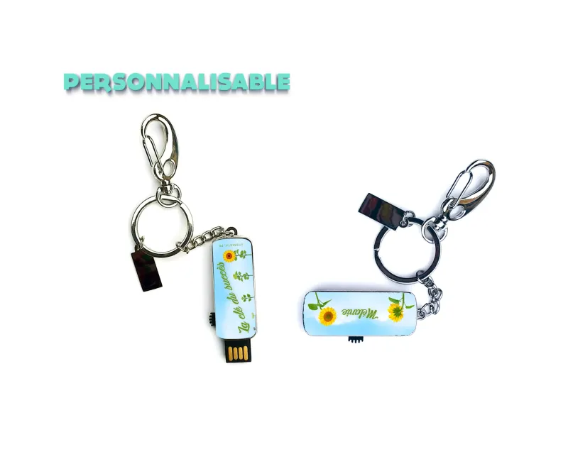 Clé usb personnalisée "la clé du succès", élégante, 16 go, métal robuste, fabrication française, cadeau unique, atomania