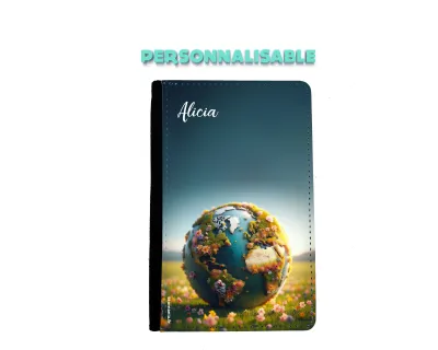 Étui de passeport personnalisable « World » : style, praticité, protection assurée, qualité artisanale, Atomania