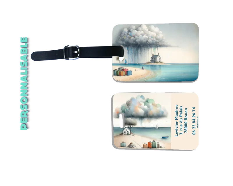 Étiquette de Bagage Personnalisable "Mon île" - Atomania