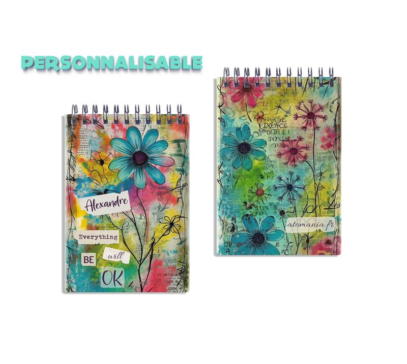 Carnet Personnalisable "Everything Will Be Ok" Atomania - Message Inspirant et Réconfortant