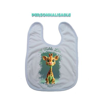 Bavoir Personnalisé "Girafe" – Un Sourire De Bébé À Chaque Repas ! ?