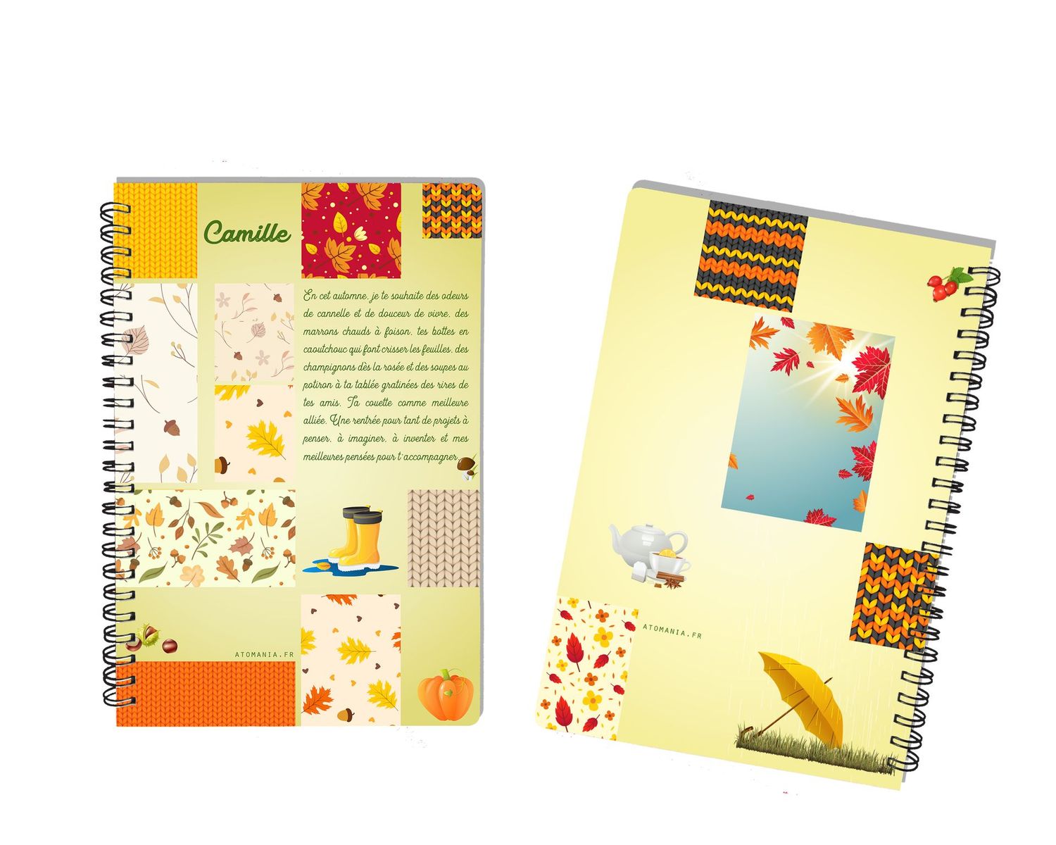 Cahier « Souhaits d'Automne » ? - Personnalisable avec Prénom, Un Voyage Créatif au Cœur de l'Automne