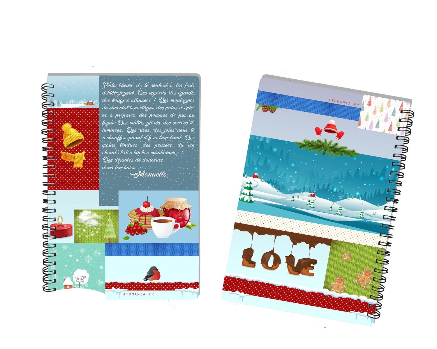 Cahier « Souhaits d'Hiver » ❄️ - Personnalisable avec Prénom, Un Voyage Magique au Cœur de l'Hiver