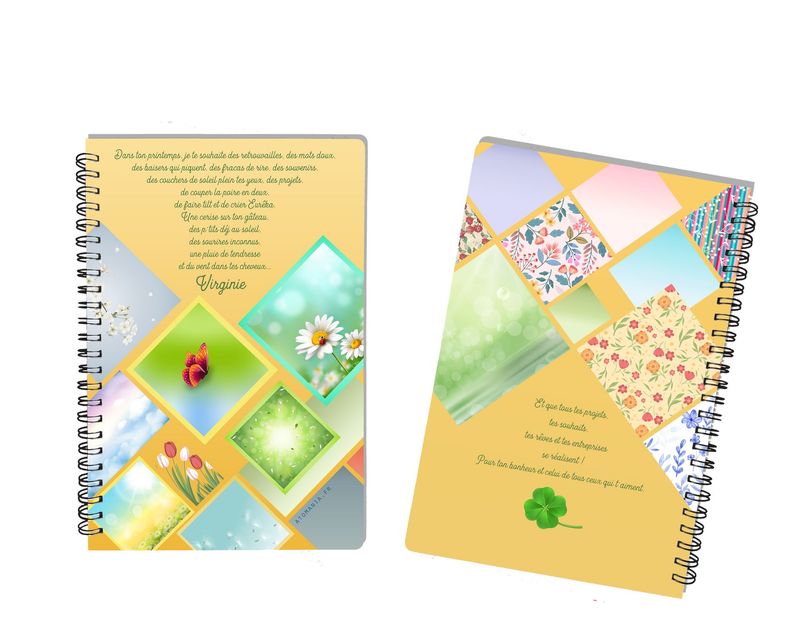 Cahier « Souhaits de Printemps » ? - Personnalisable avec Prénom, Un Carnet de Renouveau et d'Optimisme