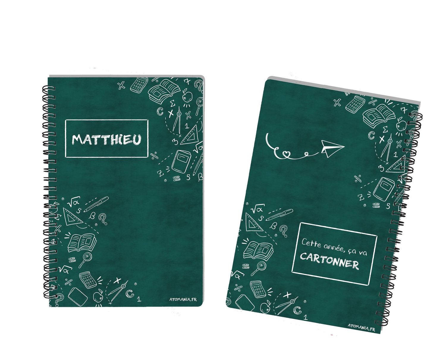 Cahier Personnalisable « Cette Année, Ça Va Cartonner ! » - Pour une Rentrée Scolaire Stylée