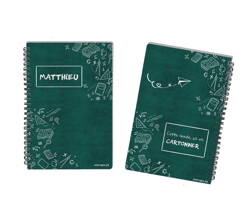 Cahier Personnalisable « Cette Année, Ça Va Cartonner ! » - Pour une Rentrée Scolaire Stylée