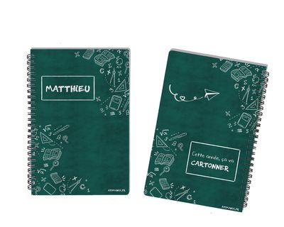 Cahier Personnalisable « Cette Année, Ça Va Cartonner ! » - Pour une Rentrée Scolaire Stylée