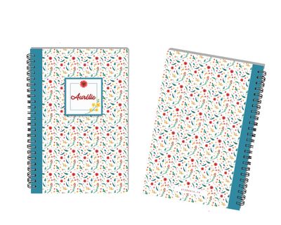 Cahier Personnalisable « Fleur Bleue » ? - Élégance et Simplicité avec une Touche de Charme ?