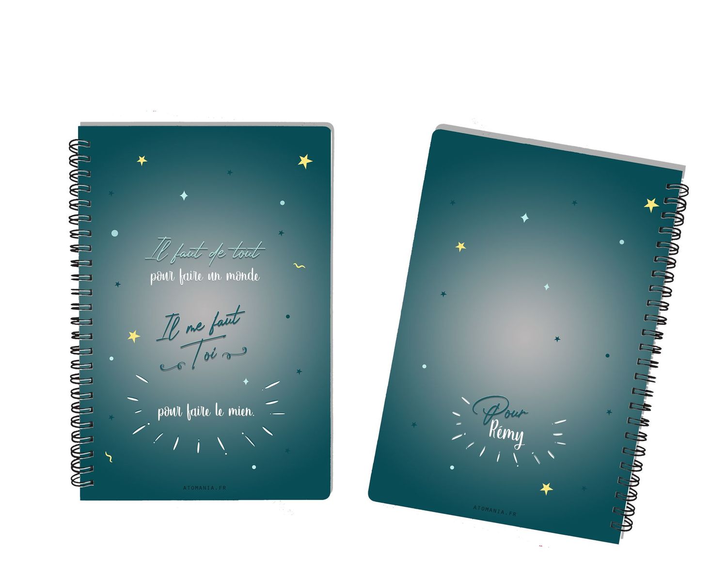 Cahier Personnalisable « Il faut de tout pour faire un monde. Il me faut toi pour faire le mien. » ❤️ - L’expression de l’Amour et de l’Intimité ?