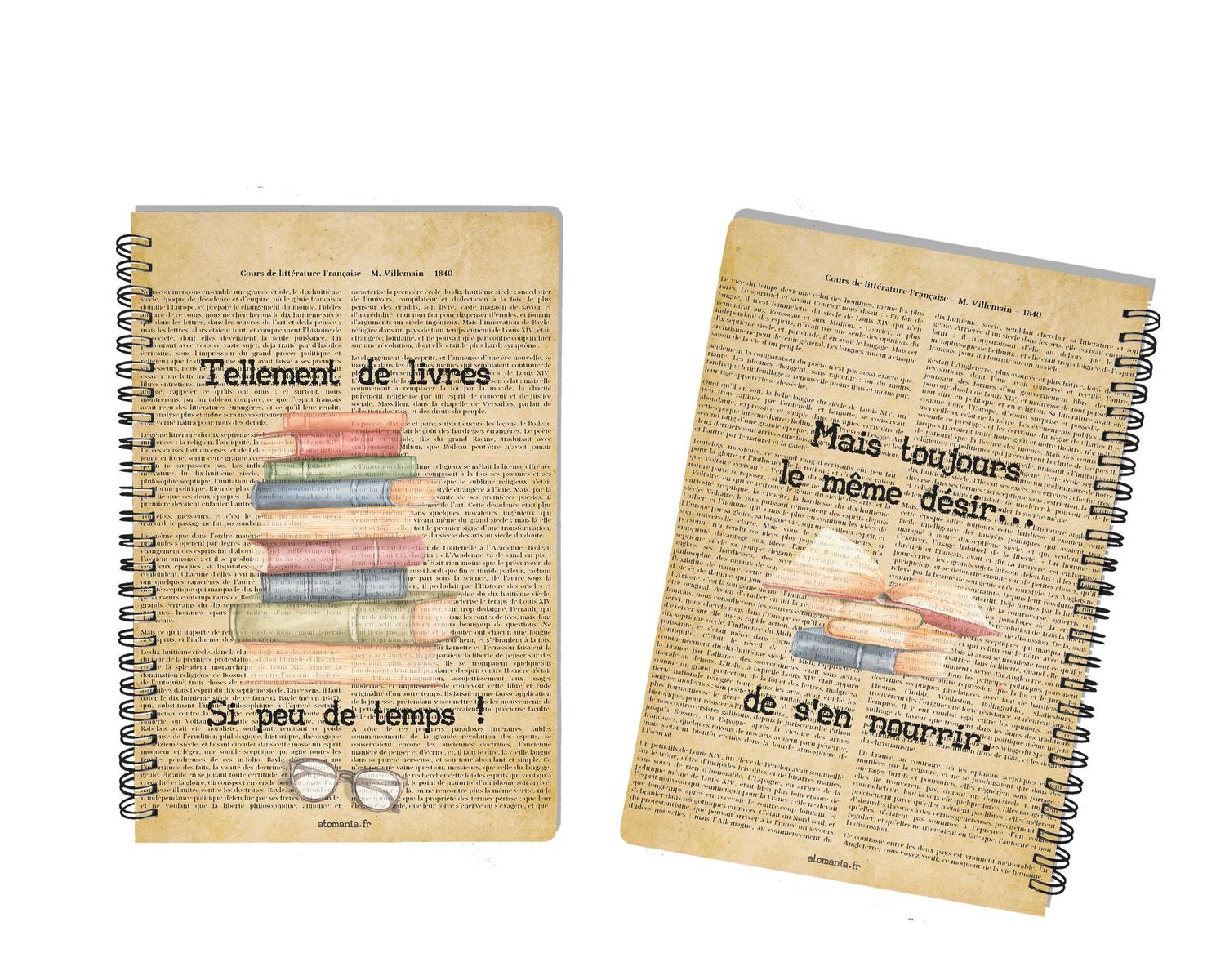 Cahier "Tellement de livres, si peu de temps..." ? - Un Voyage Nostalgique dans l'Univers de la Lecture ✒️