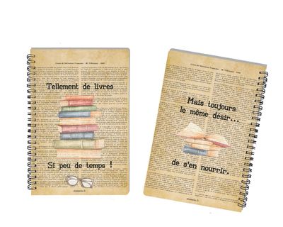 Cahier "Tellement de livres, si peu de temps..." ? - Un Voyage Nostalgique dans l'Univers de la Lecture ✒️