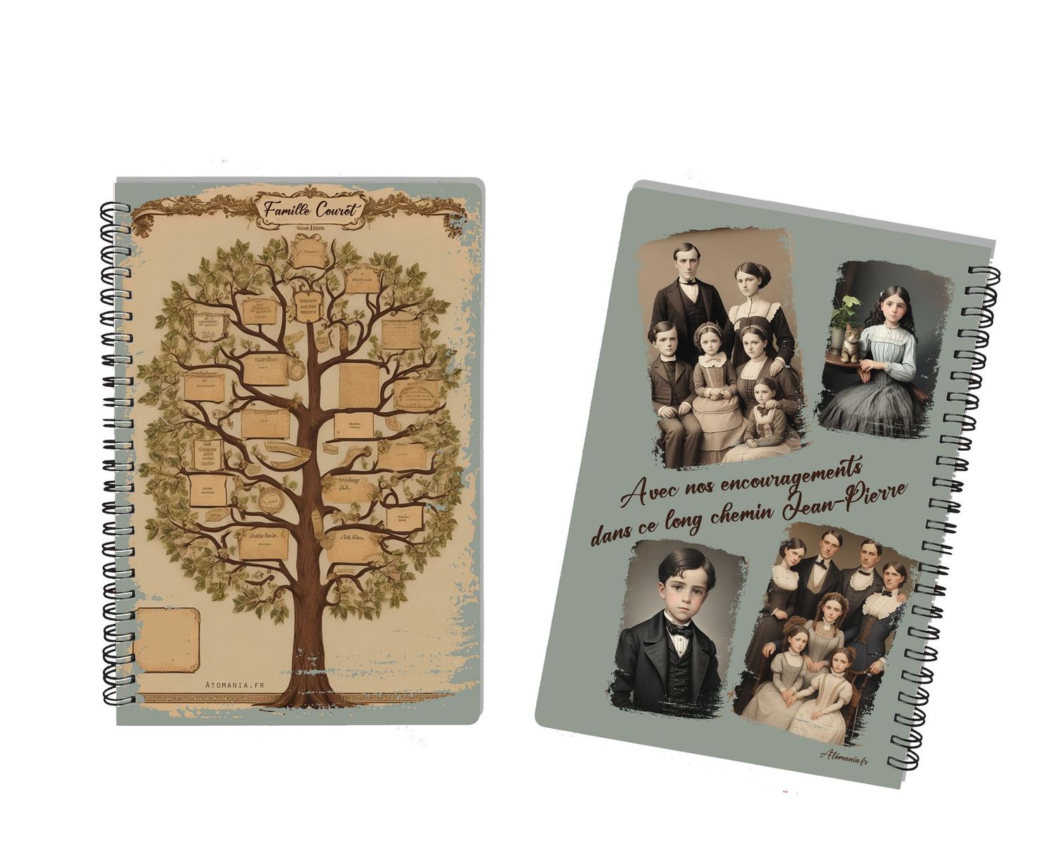 Cahier de Généalogie Personnalisé Atomania - Explorez vos racines avec style ! ?
