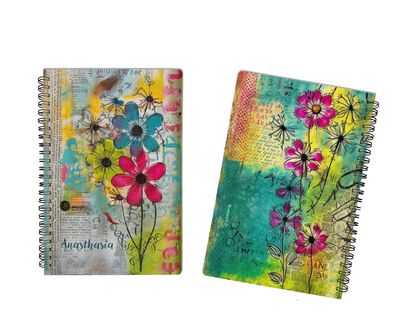 Cahier Personnalisable Atomania "Collage de Fleurs Éclatantes" ?✨