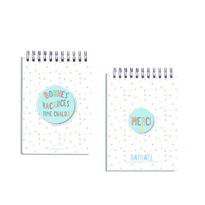 Carnet à Spirale Atomania "Bonnes Vacances" - Le Cadeau Parfait pour Remercier l'Enseignant !
