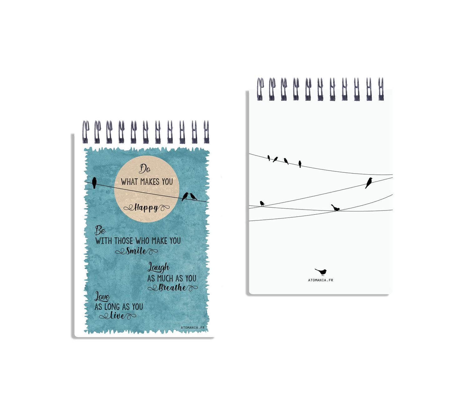 Carnet à Spirale Atomania - La Joie de Vivre : Un Cadeau Inspirant et Positif !