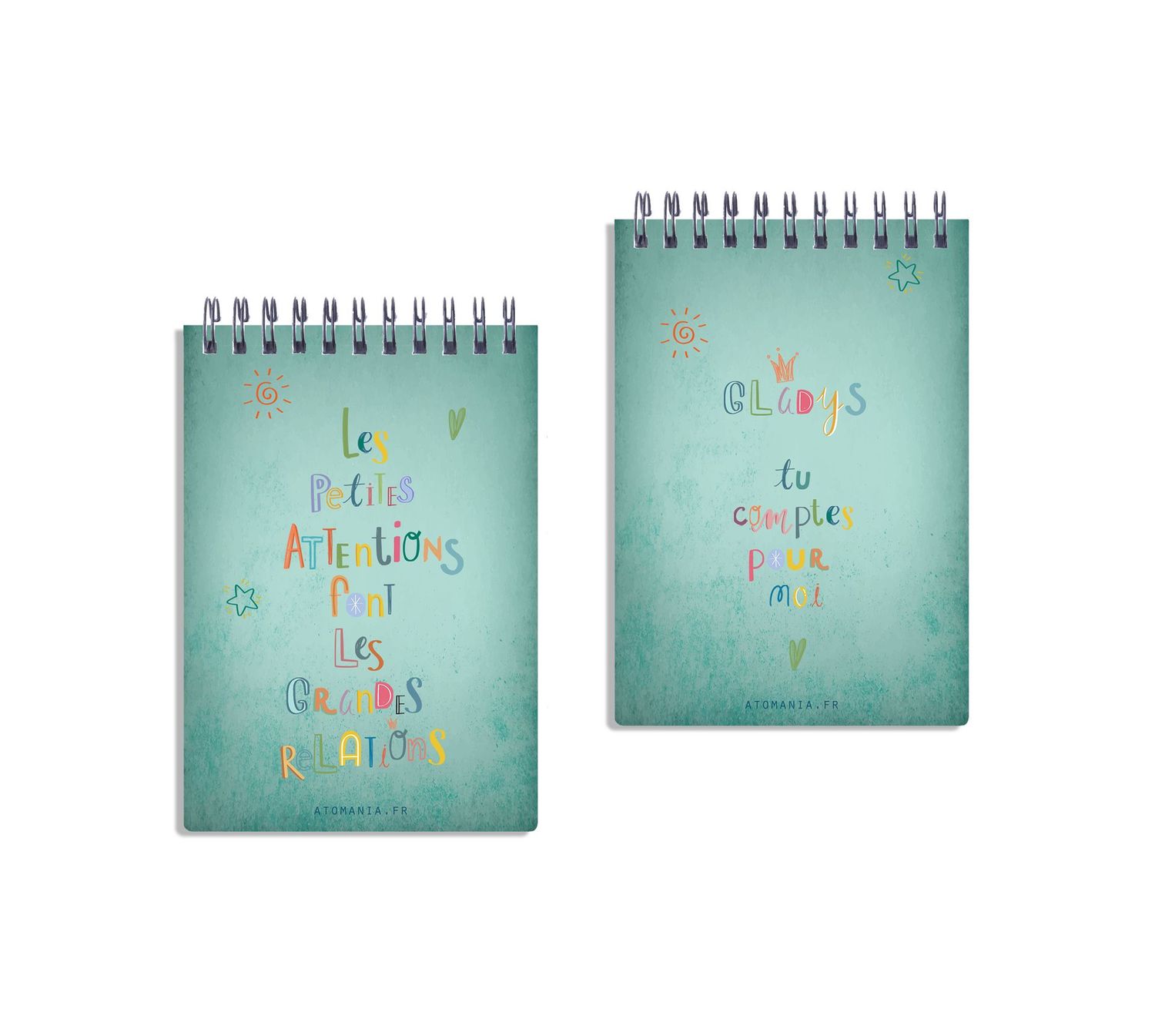 Carnet à Spirale Atomania Personnalisable - L'Accessoire de Papeterie Parfait pour Exprimer vos Sentiments