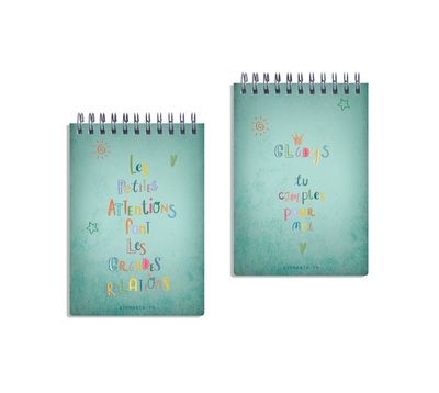 Carnet à Spirale Atomania Personnalisable - L'Accessoire de Papeterie Parfait pour Exprimer vos Sentiments
