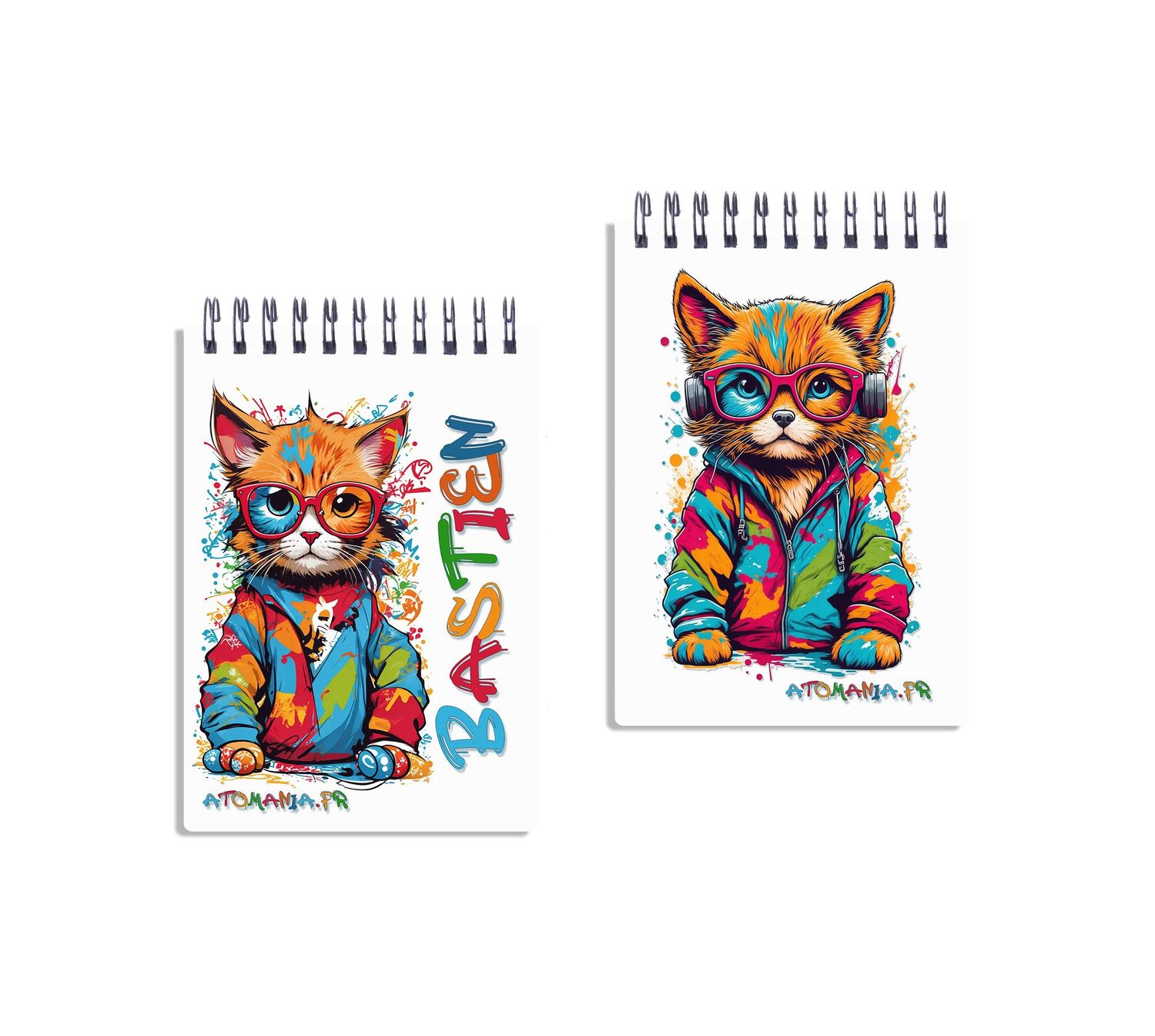 Carnet à Spirale "Chat Alors!" Personnalisable - Atomania : Un Design Ludique et Original pour les Amoureux des Chats