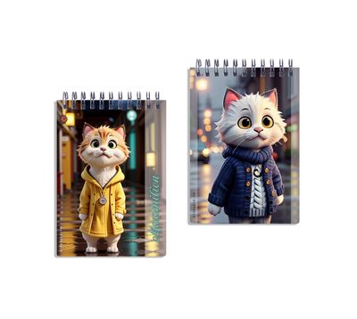 Carnet à Spirale "Chats de Rue" Personnalisable - Atomania : Un Hommage aux Félins Urbains