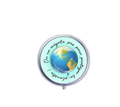 Cendrier de poche "On ne mégote pas pour protéger la planète !" – Compact, pratique et éco-responsable ??