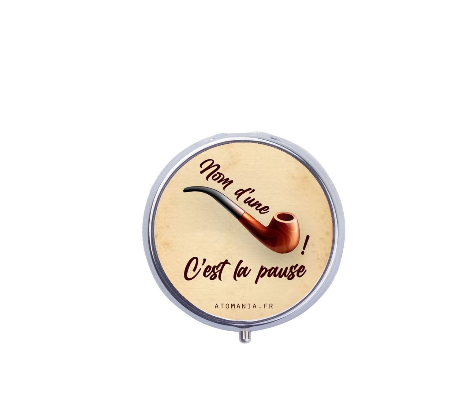 Cendrier Atomania « Nom d’une pipe, c’est la pause ! » – Élégance et humour pour les fumeurs ?✨