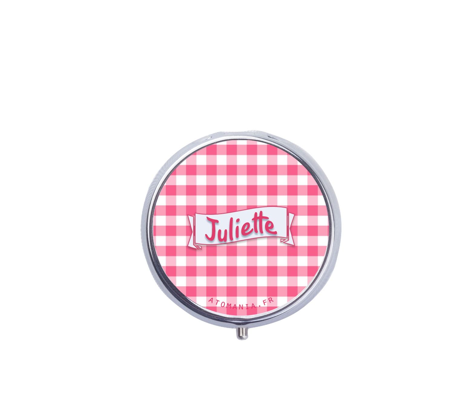 ? Cendrier de Poche Vichy Rose Personnalisable – Élégance et Praticité