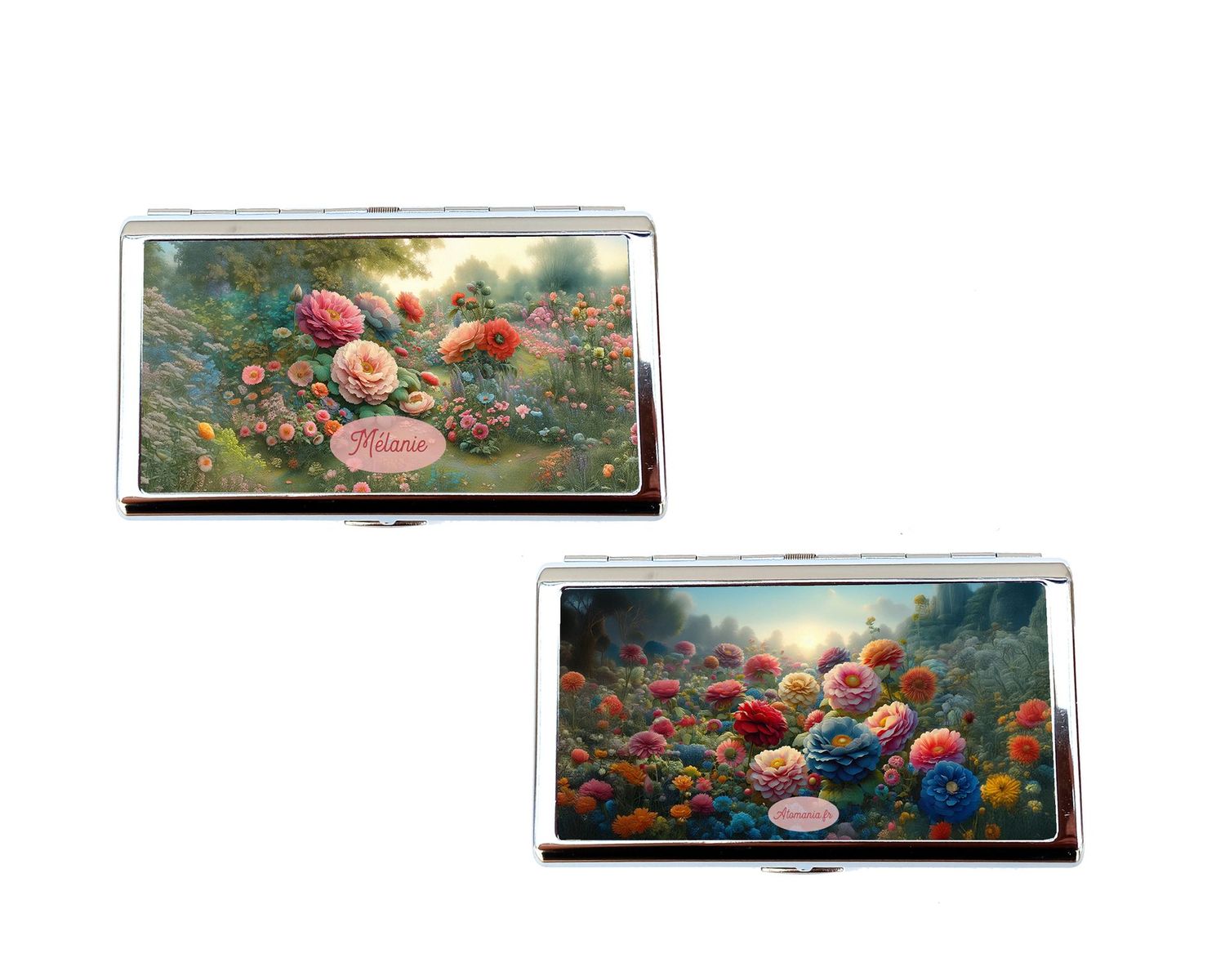 ? Étui à Cigarettes Personnalisé "Au Jardin" Atomania – Design Floral Élégant, Cadeau Unique avec Prénom, Fabriqué à la Main en France | Accessoire Pratique et Raffiné ?