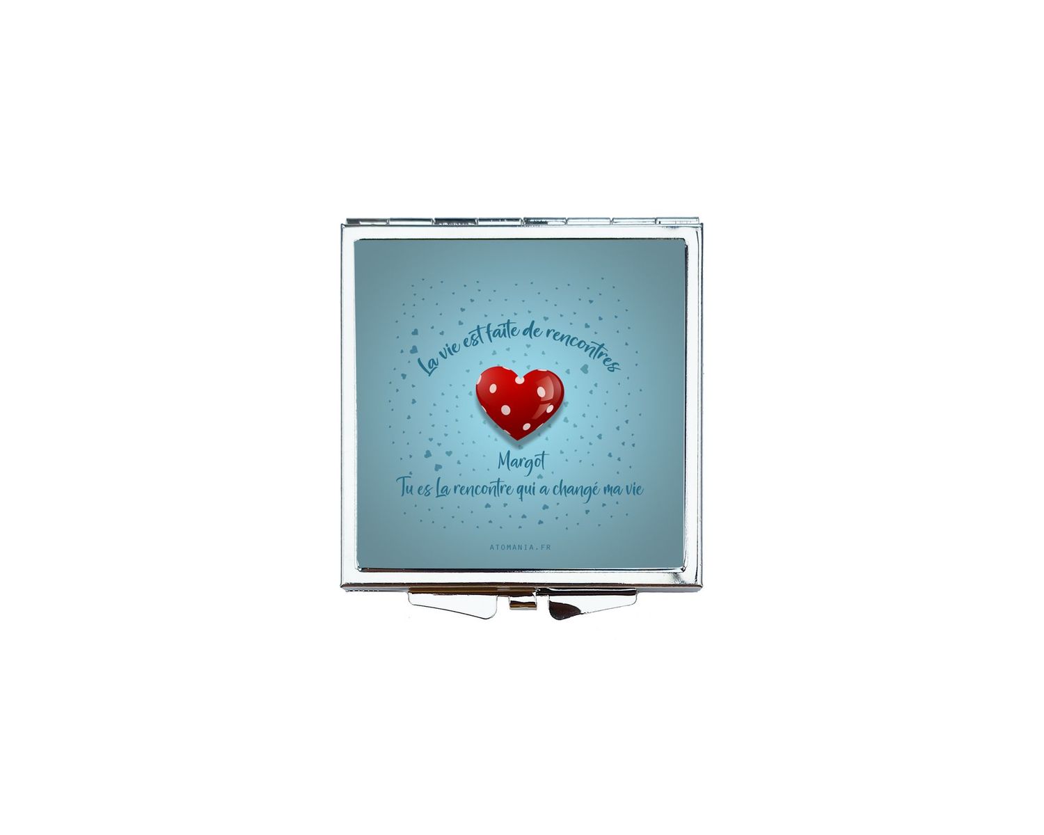 Miroir de Poche Personnalisé "La Vie est Faite de Rencontres" – Un Cadeau Inoubliable ?