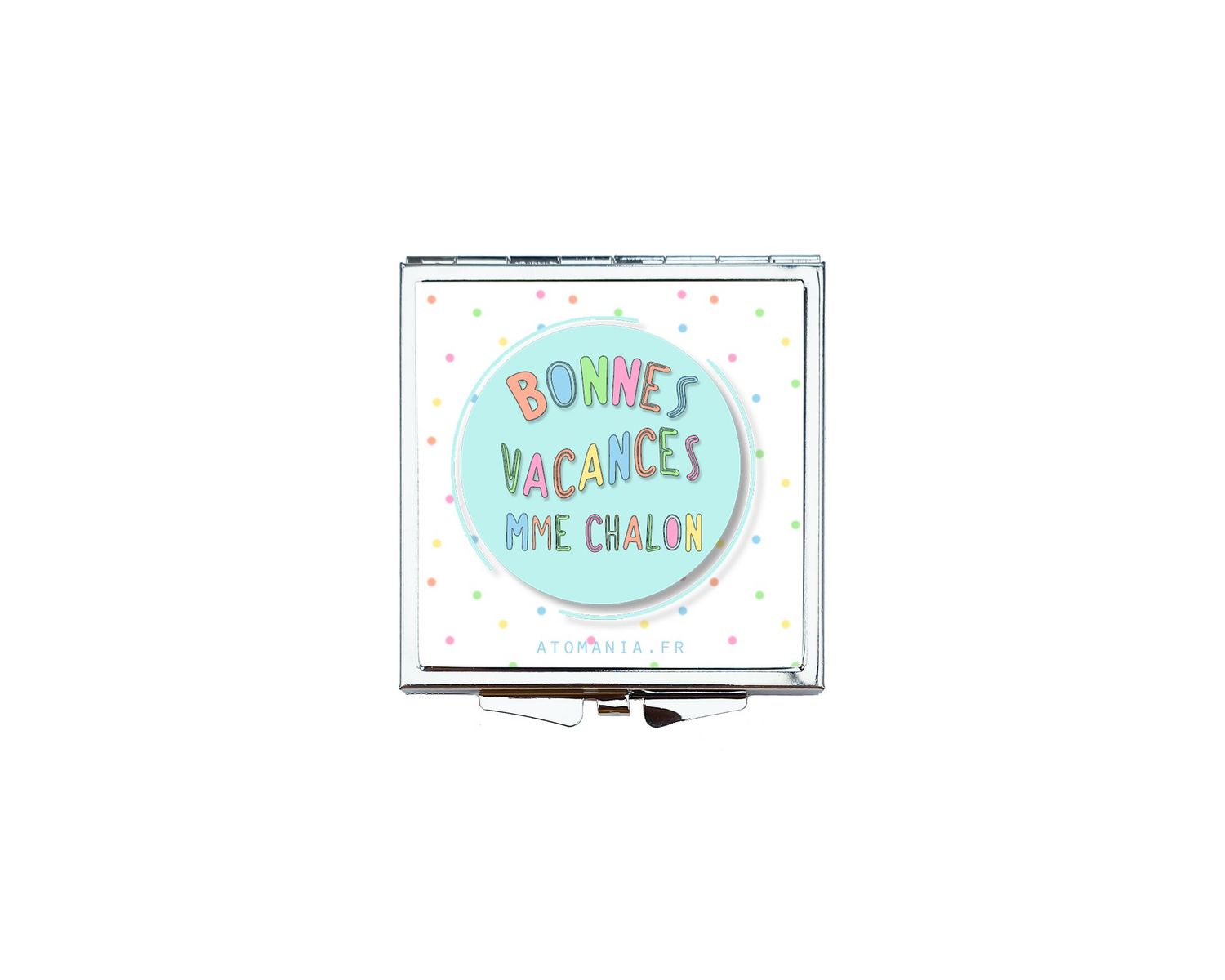 Miroir de Poche "Bonnes Vacances Maîtresse !" – Un Cadeau Élégant pour Exprimer Votre Gratitude ?