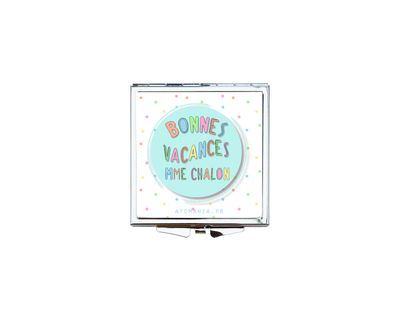 Miroir de Poche "Bonnes Vacances Maîtresse !" – Un Cadeau Élégant pour Exprimer Votre Gratitude ?