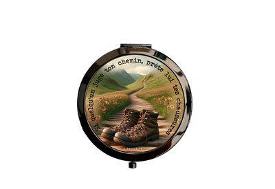 Miroir de poche "Si quelqu’un juge ton chemin, prête-lui tes chaussures" - Atomania