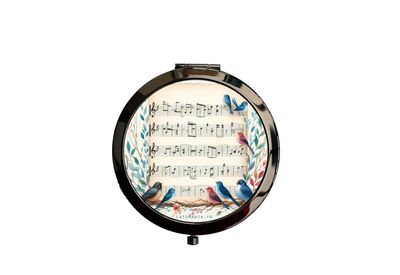 Miroir de poche « De bon ton » d’Atomania – Élégance artisanale, design musical et pratique, cadeau raffiné pour toutes les occasions