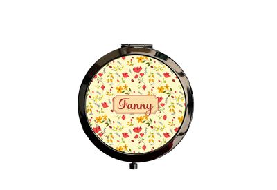 Miroir de Poche Personnalisable « Petite Fleur Jaune » – Élégance et Praticité au Quotidien
