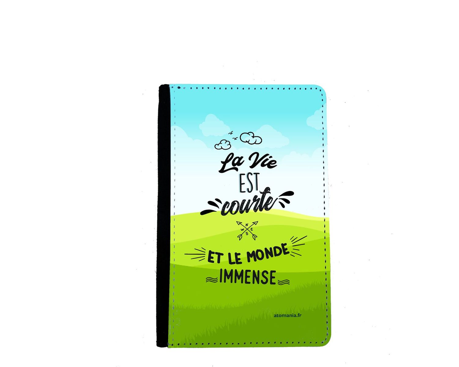 ? Étui de Passeport – "La vie est courte et le monde immense"